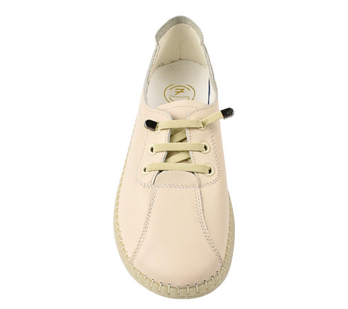 Pantofi casual, dama, FORMAZIONE, 2810 crem, piele naturala